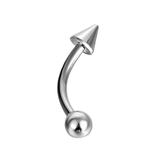 316L Cerrahi Çelik Gümüş Renk 5 Adet Septum Piercing 8 ml Kavisli Küre - Konik Çift Başlı