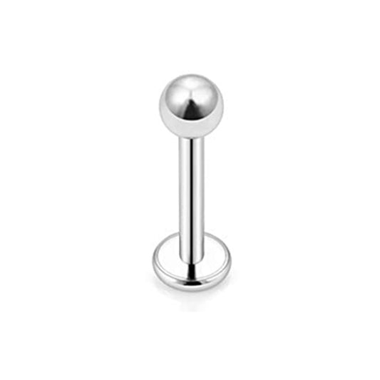 316L Cerrahi Çelik Gümüş Renk 5 Adet Septum Piercing 8 ml Dikey Küre-Düzlem