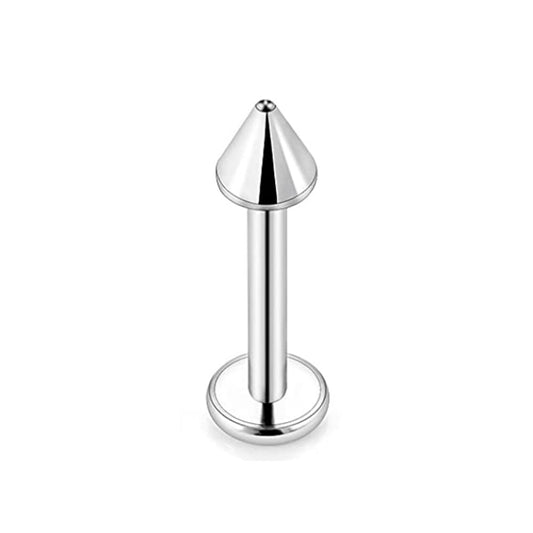 316L Cerrahi Çelik Gümüş Renk 5 Adet Septum Piercing 8 ml Dikey Konik - Düzlem