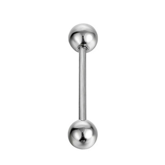 316L Cerrahi Çelik Gümüş Renk 5 Adet Septum Piercing 8 ml Dikey Küre-Küre